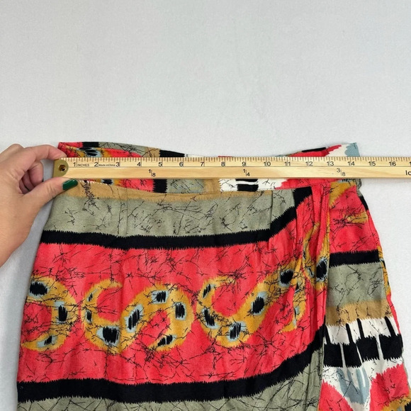 Scoop Faux Wrap Mini Skirt Womens Size Medium Multi Color Pattern - Picture 4 of 7